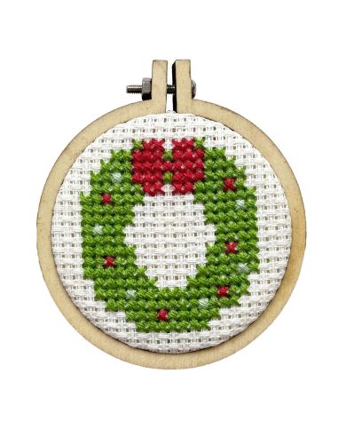 Mini-Kreuzstich-Stickset - Frohe Weihnachten!