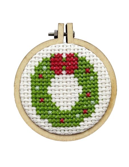 Mini-Kreuzstich-Stickset - Frohe Weihnachten!