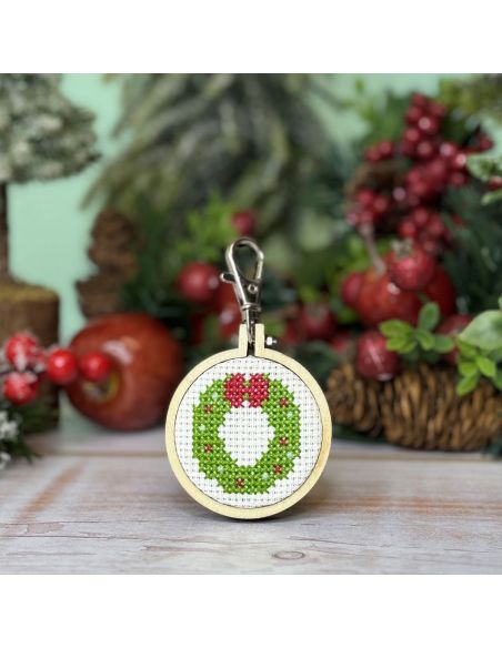 Mini-Kreuzstich-Stickset - Frohe Weihnachten!