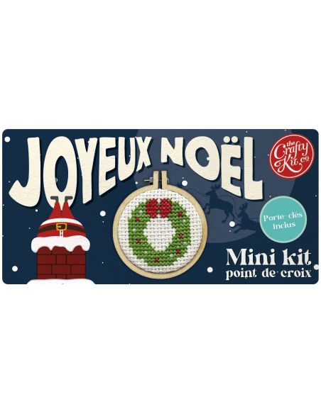 Mini-Kreuzstich-Stickset - Frohe Weihnachten!