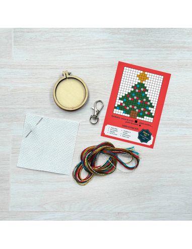 Mini-Kreuzstich-Stickset - Mein schöner Tannenbaum