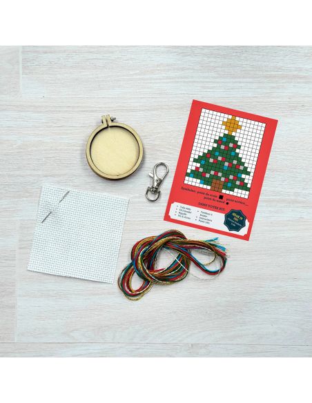 Mini-Kreuzstich-Stickset - Mein schöner Tannenbaum