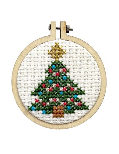 Mini-Kreuzstich-Stickset - Mein schöner Tannenbaum