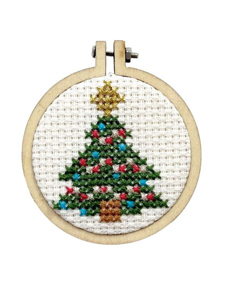 Mini-Kreuzstich-Stickset - Mein schöner Tannenbaum