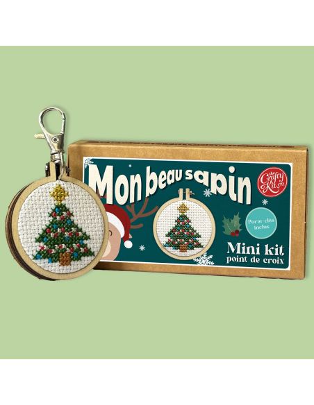 Mini-Kreuzstich-Stickset - Mein schöner Tannenbaum