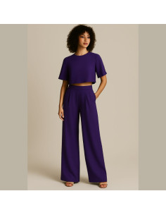 Georgette-Kreppstoff - Violett 2