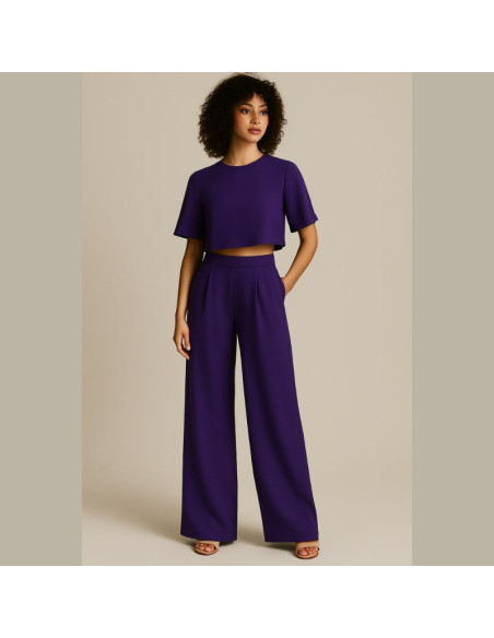 Georgette-Crêpe-Stoff - Violett