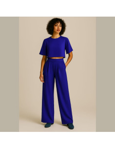 Georgette-Kreppstoff - Kobalt 2