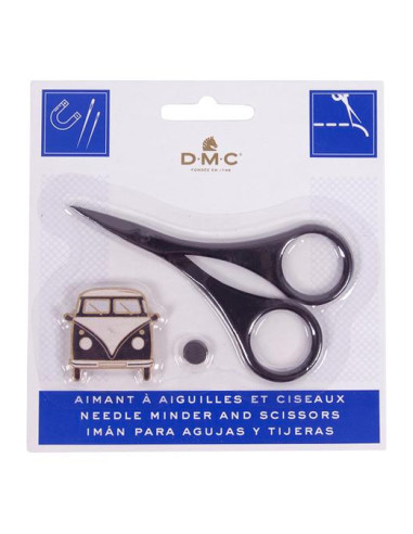 DMC Reise-Nadelmagnet und Scherenset - Schwarz