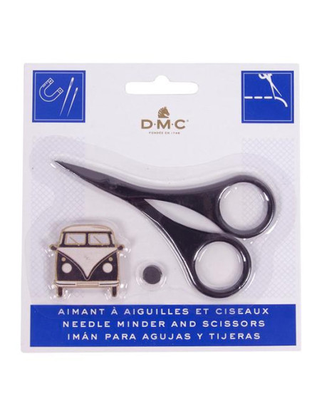 DMC Reise-Nadelmagnet und Scherenset - Schwarz