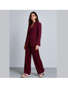 Schwerer Viskose-Twill-Stoff - Bordeaux 2