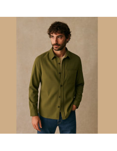 Schwerer Viskose-Twill-Stoff - Oliv 2