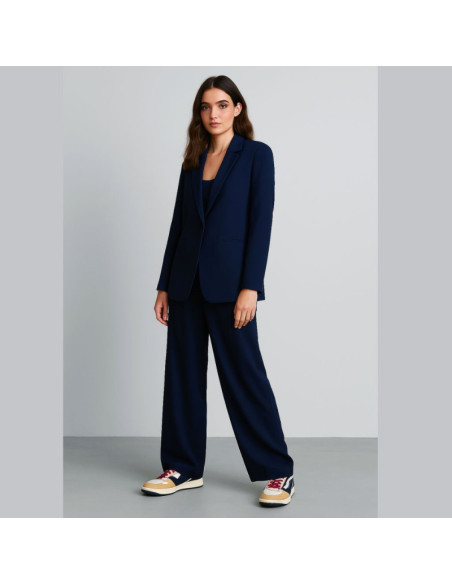 Schwerer Viskose-Twill-Stoff - Marineblau