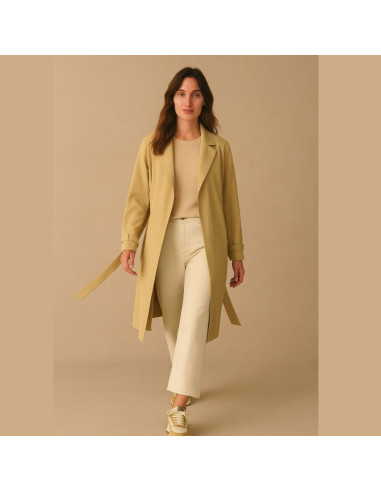 Schwerer Viskose-Twill-Stoff - Beige