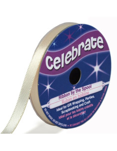 Satinband Celebrate Creme - 6 mm x 6 Meter
