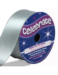 Graues Satinband Celebrate - 25 mm x 4 Meter