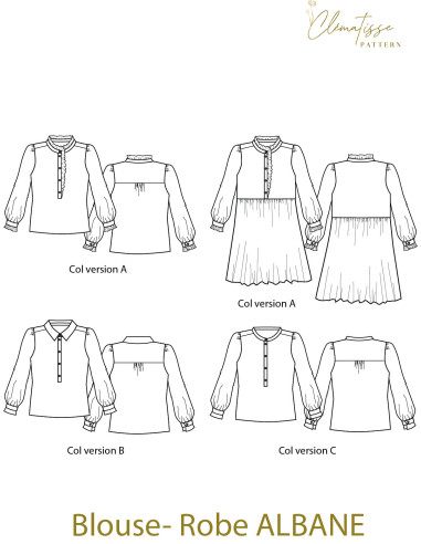 Albane Kittelkleid-Schnittmuster - Clématisse Pattern