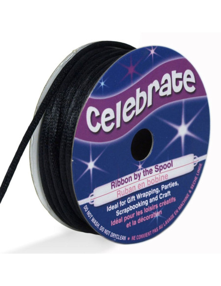 Rattenschwanzschnur Celebrate schwarz - 2 mm x 10 Meter