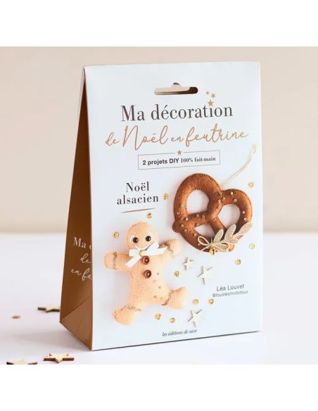 Meine Weihnachtsdekoration aus Filz: Elsässisches Weihnachtsduo