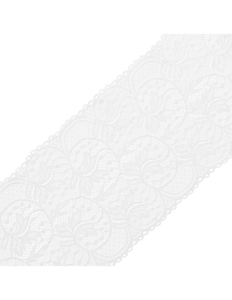 Elastische Spitze große Breite 16,7 cm - Weiß