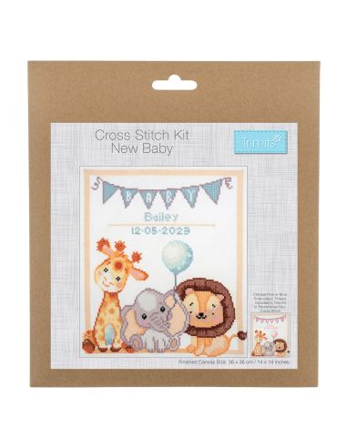 Großes gezähltes Kreuzstich-Set - Tierbabys
