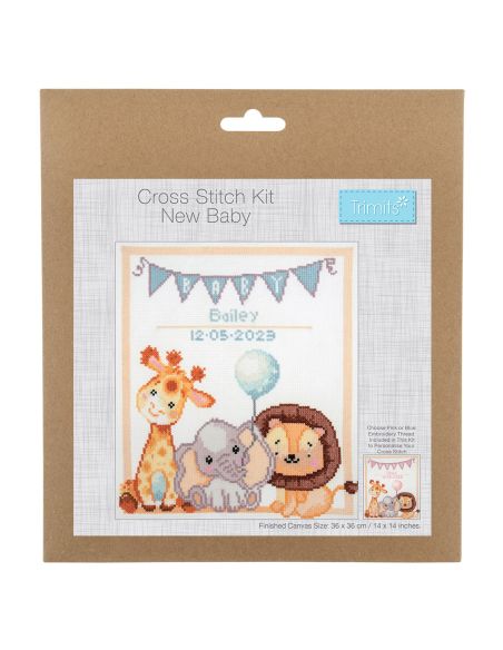 Großes gezähltes Kreuzstich-Set - Tierbabys