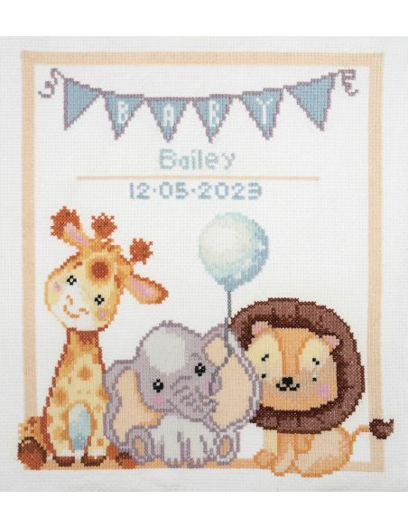 Großes gezähltes Kreuzstich-Set - Tierbabys