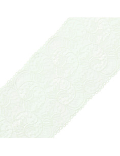Elastische Spitze große Breite 16,7 cm - Ecru