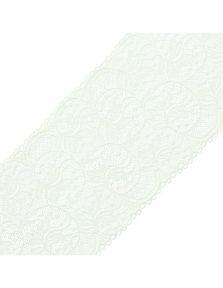 Elastische Spitze große Breite 16,7 cm - Ecru