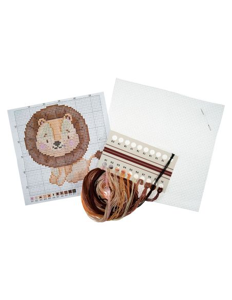 Mini-Kreuzstich-Set - Löwe