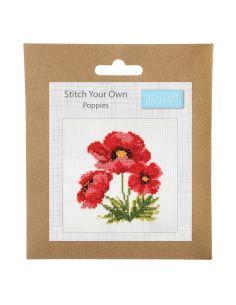 Mini-Kreuzstich-Set - Mohnblumen