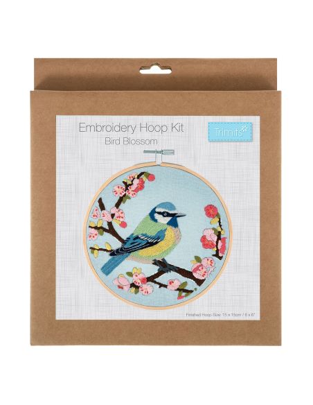 Stickset - Vogel in Blumen