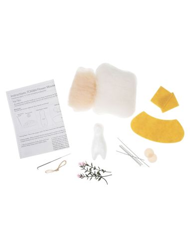 Nadelfilz-Set - Blumenstrauß-Maus