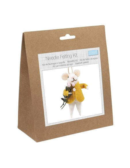 Nadelfilz-Set - Blumenstrauß-Maus