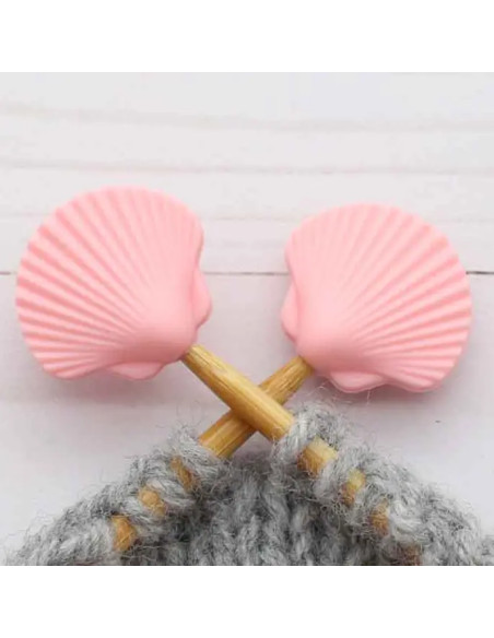 Maschenstopper für Stricknadeln - Muschel
