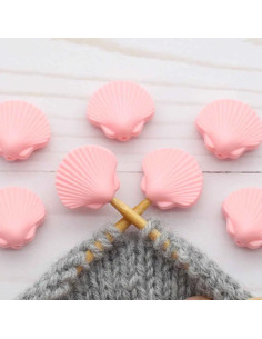 Maschenstopper für Stricknadeln - Muschel 2