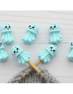 Maschenstopper für Stricknadeln - Qualle 2