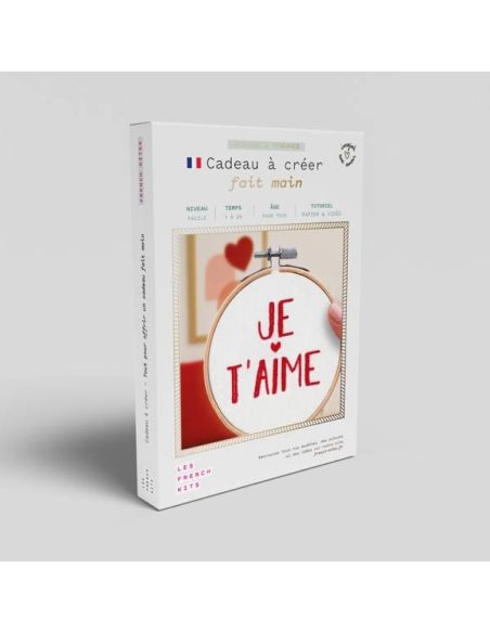 Stickerei-Kit French'kits - Ich liebe dich