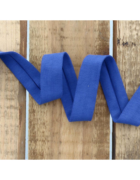 Jersey-Schrägband aus Baumwolle - Blau