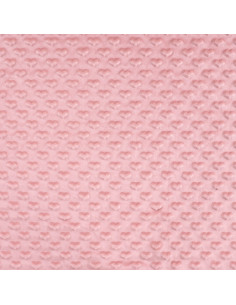 Minky-Stoff Herz - Altrosa 2
