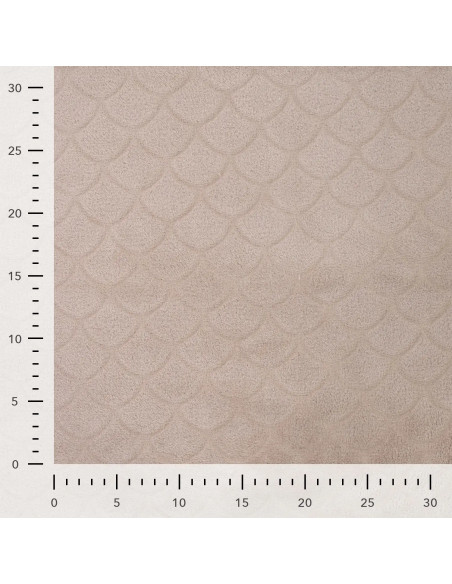 Meerjungfrau-Minky-Stoff - Taupe