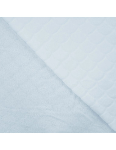 Meerjungfrau-Minky-Stoff - Babyblau