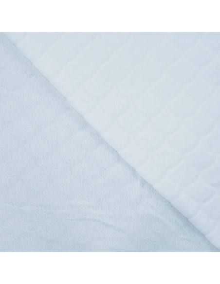 Meerjungfrau-Minky-Stoff - Babyblau