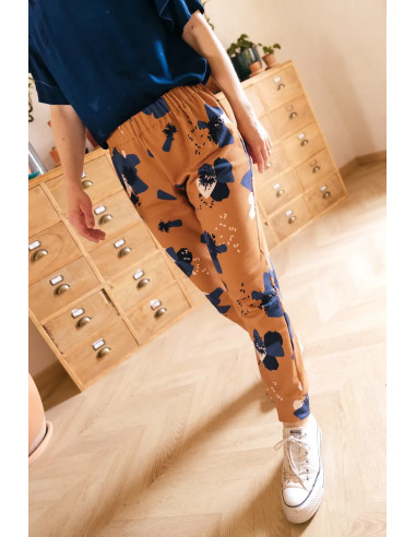 Sweatstoff Anémona Camel - Églantine & Zoé