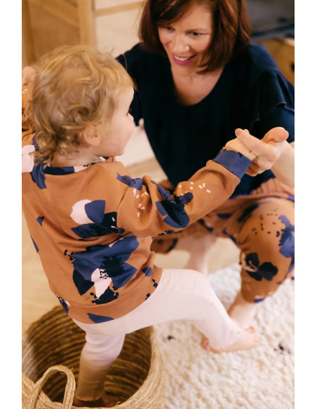 Sweatstoff Anémona Camel - Églantine & Zoé