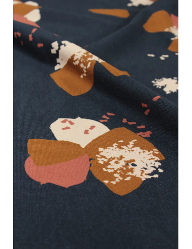 Sweatstoff Anémona Tintenblau - Églantine & Zoé