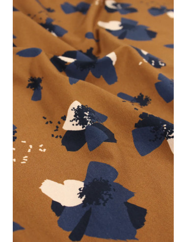 Jersey-Stoff aus Baumwolle Anémona Camel - Églantine & Zoé