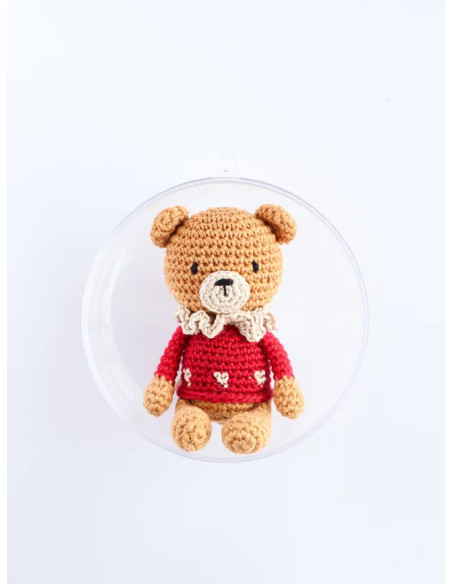 Weihnachtskugel Amigurumi Häkelset - Der Bär