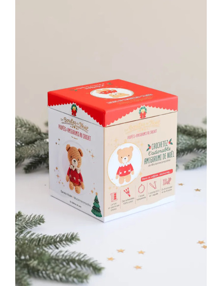 Weihnachtskugel Amigurumi Häkelset - Der Bär