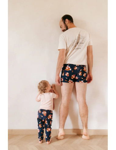 Jersey-Stoff aus Baumwolle Anémona Tintenblau - Églantine & Zoé